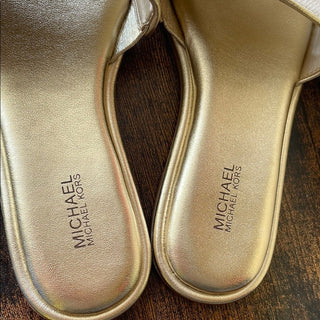 Michael Kors Hayworth Slide Sandal Metallic Gold 7.5