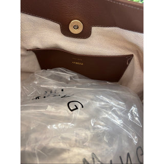 Arezzo Brown Suede and Leather Hobo Bag with Gold Accents