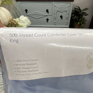 Sky 500TC Wrinkle Resistant Duvet Cover Set, King Blue $390