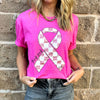 Think Pink Glitter Ribbon Tee