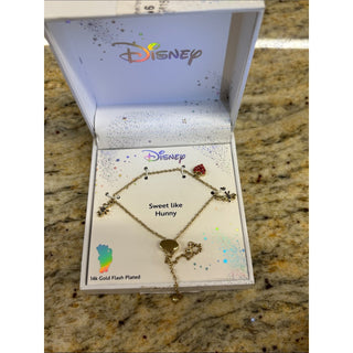 Disney Gold Tone bee and heart Bracelet