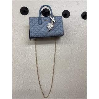Michael Kors mini Monogram crossbody Chambray blue