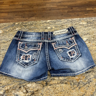 Rock Revival Jeans Crystals Embroidered Shorts 29
