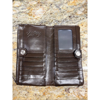 Patricia Nash prassa mushroom Bark Leaves Textured Wallet