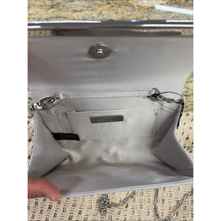 INC International Concepts Pearl-Embellished Clutch - White & Silver