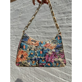 Brahmin Mod Esme Melbourne Leather Shoulder Bag With Chain Strap NWT