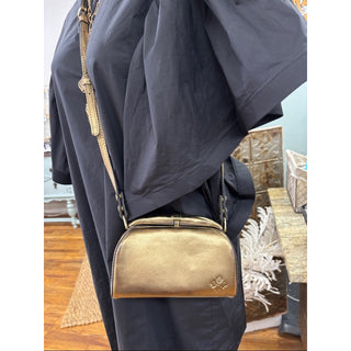 Patricia Nash Metallic Gold Mini Crossbody
