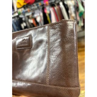 Mancini Casablanca rfid organizer wristlet bag brown leather