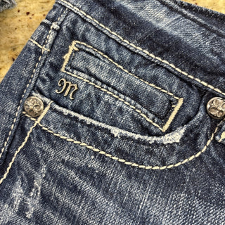 Miss Me Jeans Crystals Embroidered Shorts 29