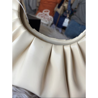 Jw pei Cream Ruched Top-Handle Shoulder Bag