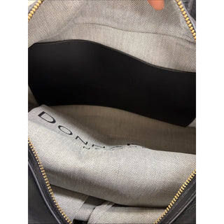 Donna Karan chantilly Satchel leather bag with Gold Charm Chain