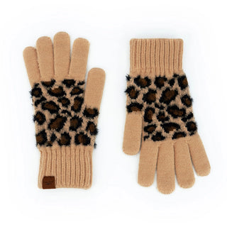 Britt's Knits Snow Leopard Gloves