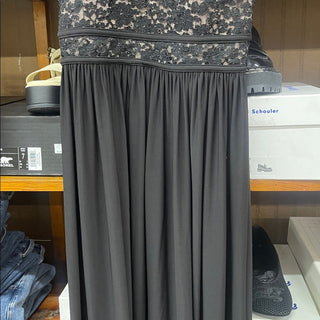 Nightway Black Lace Halter Maxi Dress size 6-lisa#6