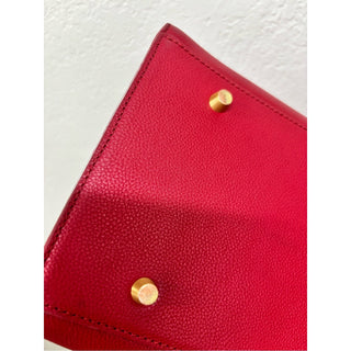 Moncrief London Brooke cherry Red Leather Tote