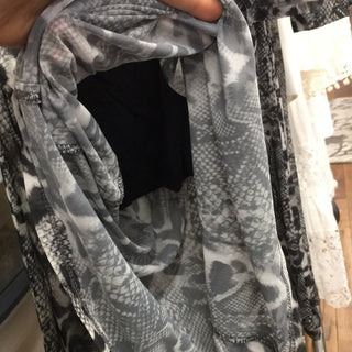 Karen Kane cheetah mesh Shirred midi Dress