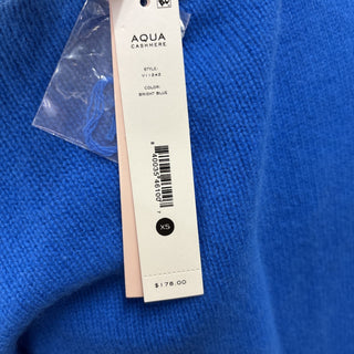 Aqua Cashmere Sweater Blue Crew Neck Pullover