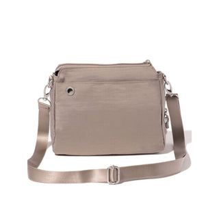 Baggallini Light Taupe Crossbody with Turn-Lock Detail