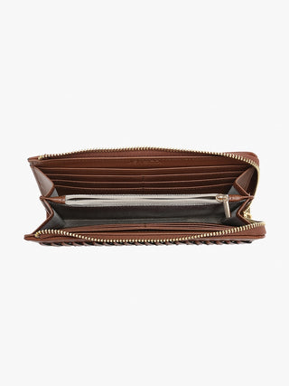 Gia Braided Detail Zip-Top Wallet