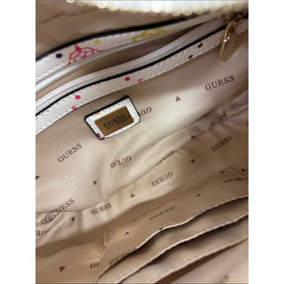 Guess Shoulder Bag with Multicolor Logo Print