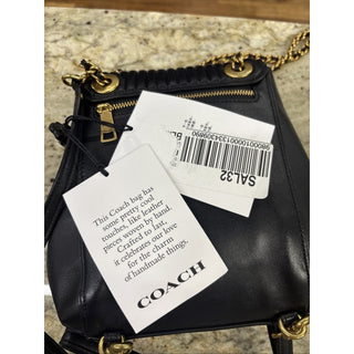 Coach Parker Convertible Quilted Leather Backpack 16 in Black