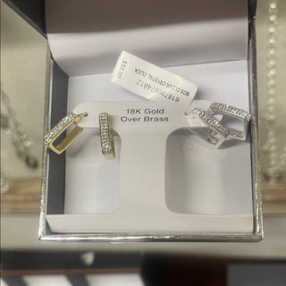 And Now This 18K Gold over brass Earrings 2 piece set