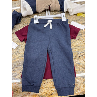 Tommy Hilfiger baby boy fleece hooded baseball jacket 3 piece set 12 months