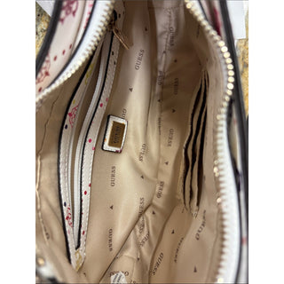 Guess Shoulder Bag with Multicolor Logo Print