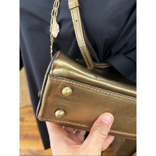 Patricia Nash Metallic Gold Mini Crossbody