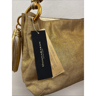 Donna Karan glenwood Metallic Gold Shoulder Bag