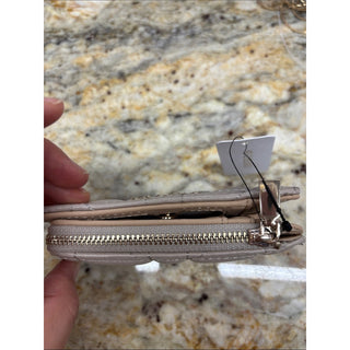 GUESS Quilted Small Wallet in Taupe with Gold Logo