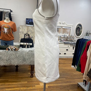 Aqua Elegant Crystal Tank Dress Size S