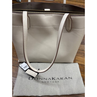 Donna Karan bridgehampton large leather tote light sand
