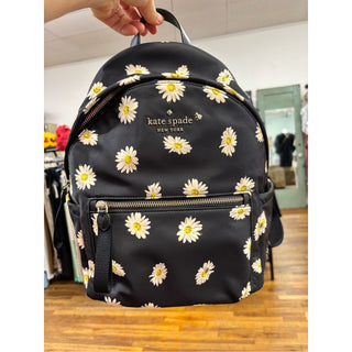 kate spade black daisy print mini backpack