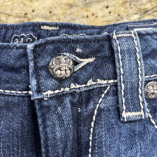Miss Me Jeans Crystals Embroidered Shorts 29