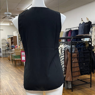 Vince Camuto Black Ruffle V-Neck Blouse Size XXL