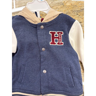 Tommy Hilfiger baby Boy Fleece Hooded Baseball Jacket Bodysuit 3-Piece Set 6-9 months