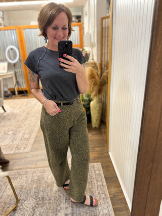 Cheetah Barrel Jeans