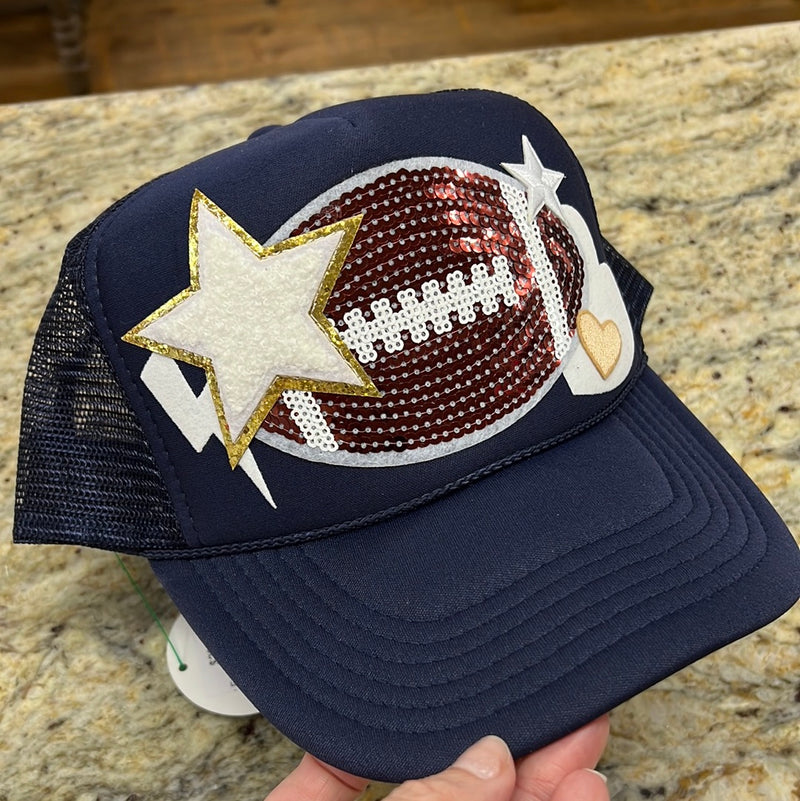 Navy Football Patch Trucker Hat