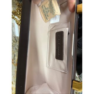 Steve Madden bleena chocolate Clutch with Gold Handle and Chain