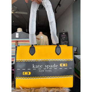 kate spade manhattan Yellow Black Taxi Graphic Tote