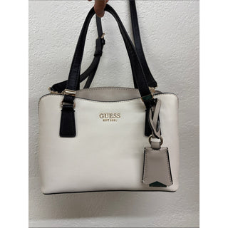 GUESS lyndi small girlfriend satchel bag cream beige