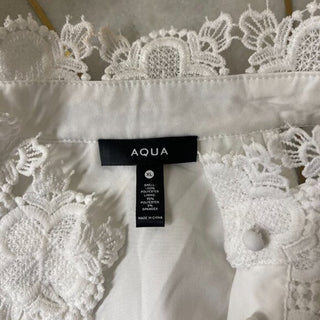 Aqua White Lace Mini Dress Size XL