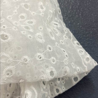 AQUA Lace Trim Eyelet Midi Dress