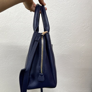 Giani Bernini Navy Pebbled Satchel Bag crossbody
