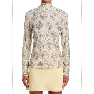 Aqua Gold Sequin long sleeve XL