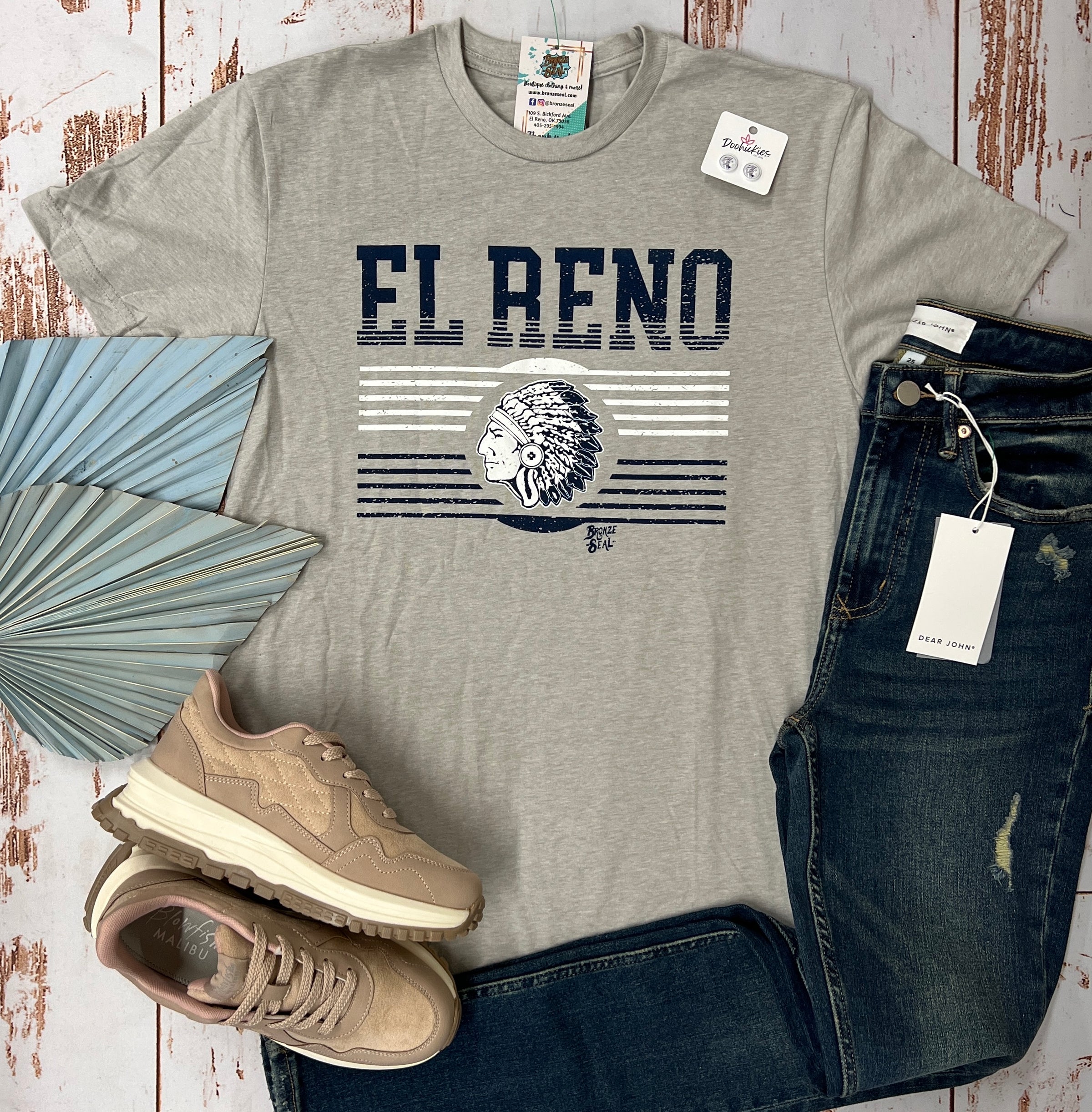 El Reno Indians Retro Tee – Bronze Seal