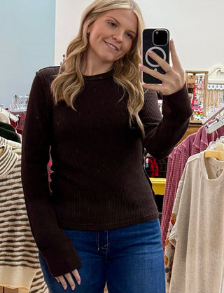 Dear John Ania Chocolate Thermal Top