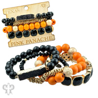 Orange & Black Bracelet Set