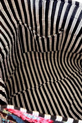 Lennox Black Floral Tote Bag