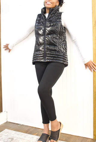Anorak Metallic Quilted Waxed Down Vest